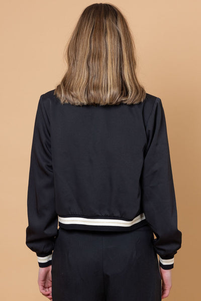 AMAYA ASHLEE BOMBER JACKET - BLACK