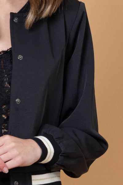 AMAYA ASHLEE BOMBER JACKET - BLACK
