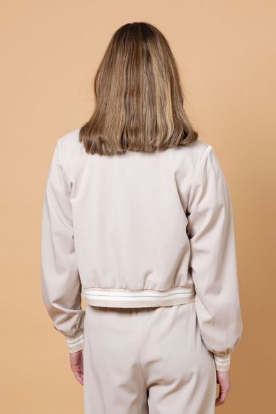 AMAYA ASHLEE BOMBER JACKET - BEIGE
