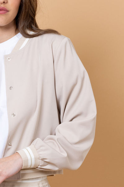 AMAYA ASHLEE BOMBER JACKET - BEIGE