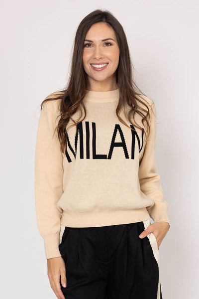 AMAYA MILAN KNIT JUMPER - BEIGE
