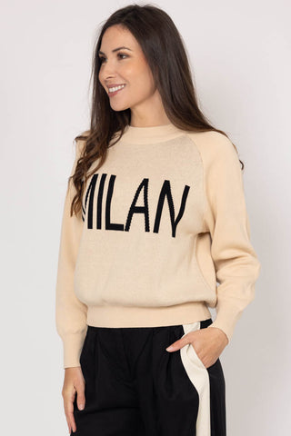 AMAYA MILAN KNIT JUMPER - BEIGE