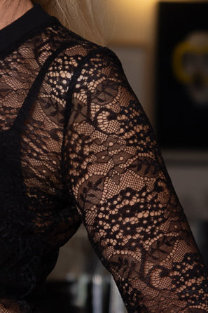 AMAYA - HOLLY LACE TOP - BLACK