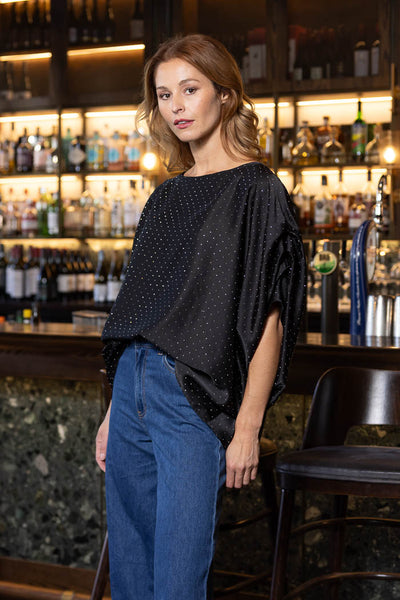 AMAYA - YULIA DIAMANTE TOP - BLACK