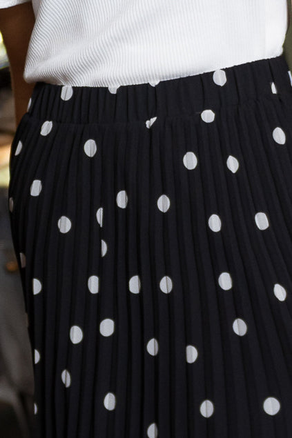 AMAYA - NICOLA MAXI SKIRT - SPOT BLACK