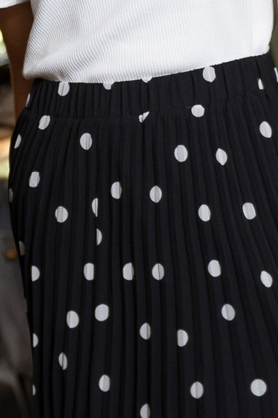 AMAYA - NICOLA MAXI SKIRT - SPOT BLACK