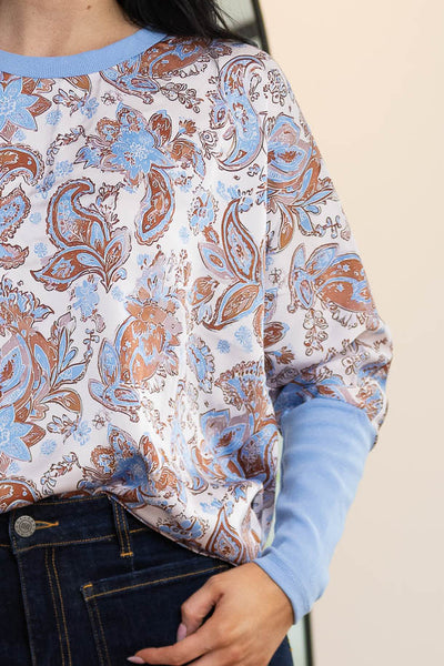 AMAYA - WOLF ME ONYX - BLUE PAISLEY