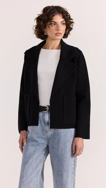 STAPLE THE LABEL - AIDEN CROP COATIGAN - BLACK