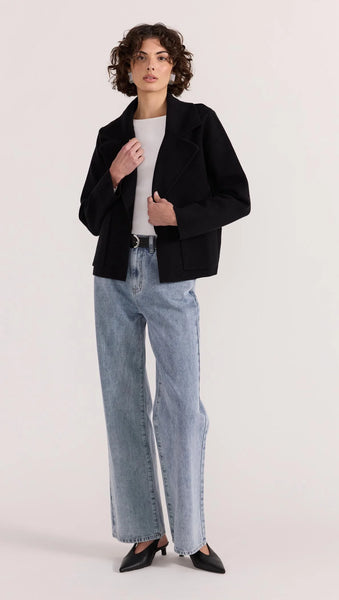 STAPLE THE LABEL - AIDEN CROP COATIGAN - BLACK