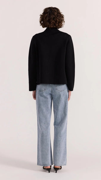 STAPLE THE LABEL - AIDEN CROP COATIGAN - BLACK