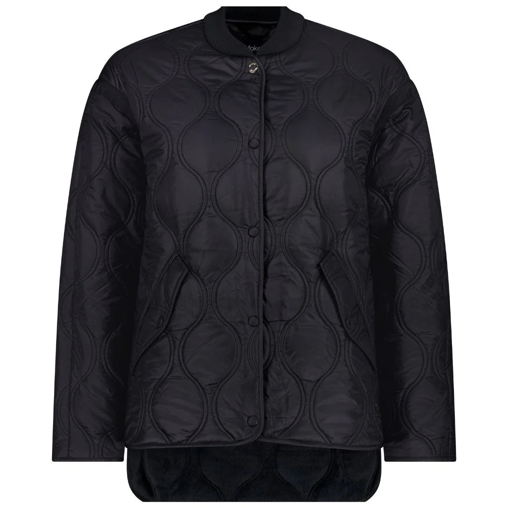 MOKE - TALEI - WOMEN'S QUILT BOMBER - BLACK