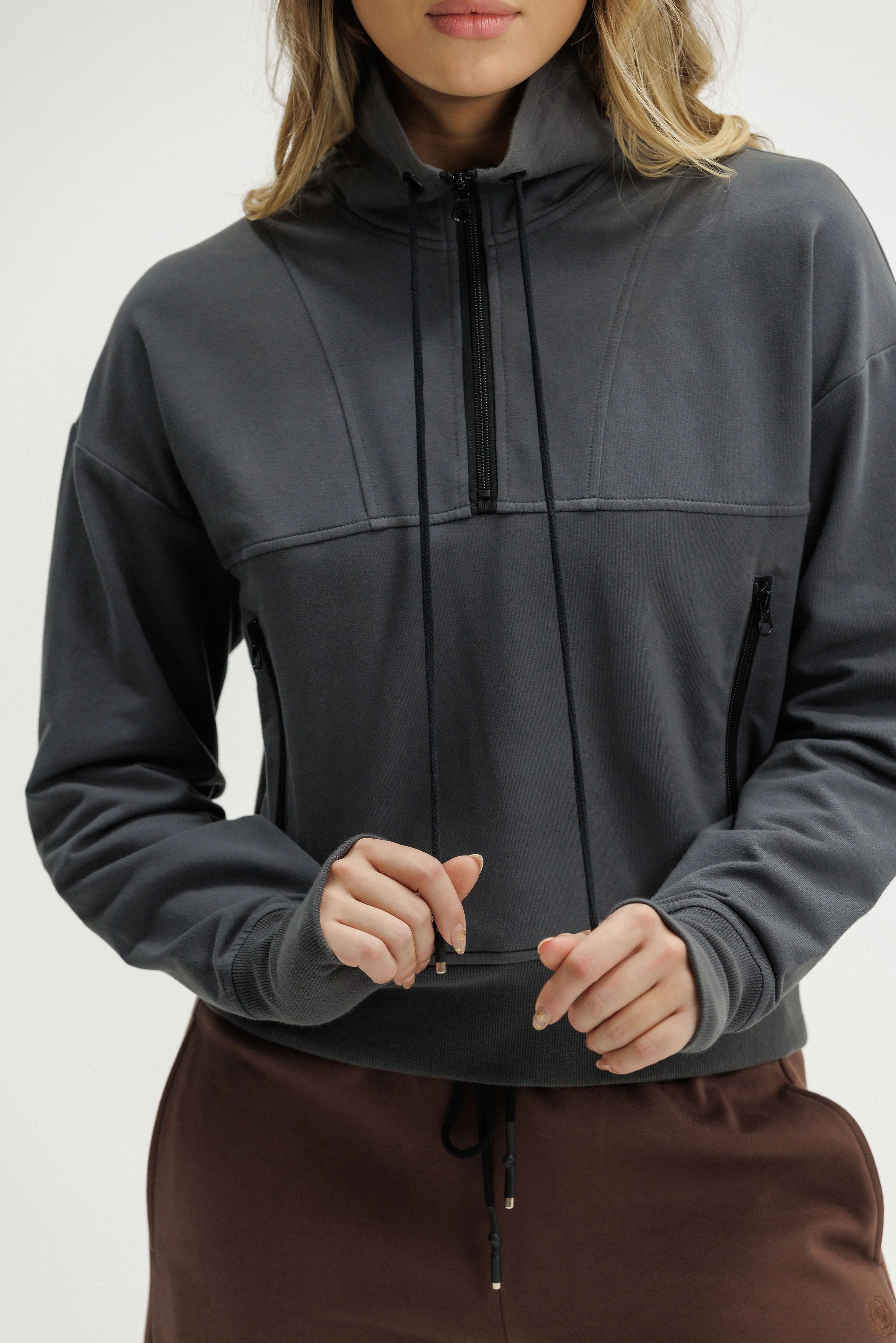 ROSE ROAD - ABBOTT SWEATER - GRAPHITE