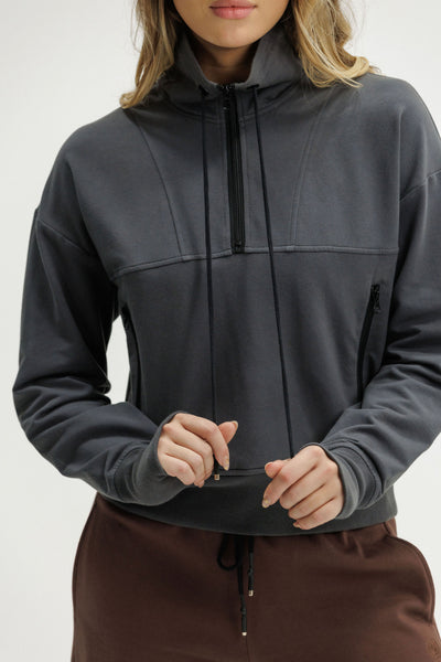 ROSE ROAD - ABBOTT SWEATER - GRAPHITE