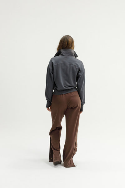 ROSE ROAD - ABBOTT SWEATER - GRAPHITE