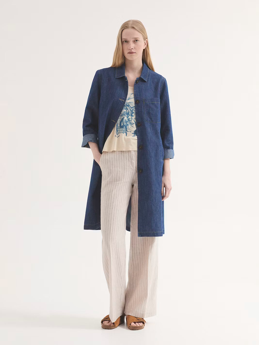 NICE THINGS - DENIM COAT - BLUE