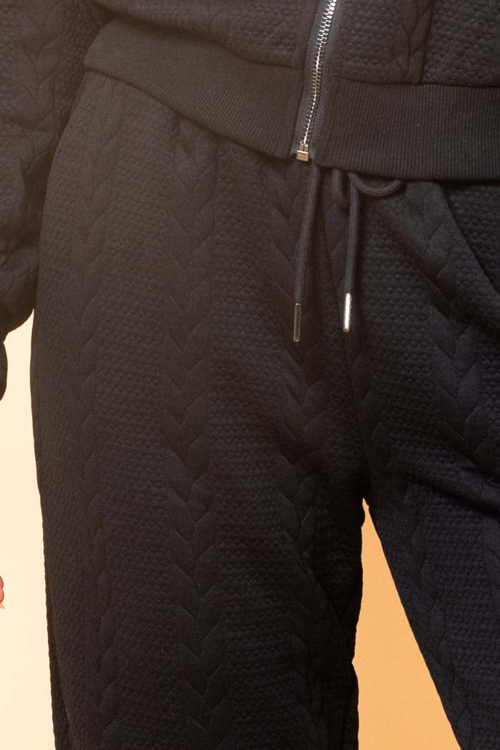 CHARLO - ADALEE PANT - EMBOSSED BLACK