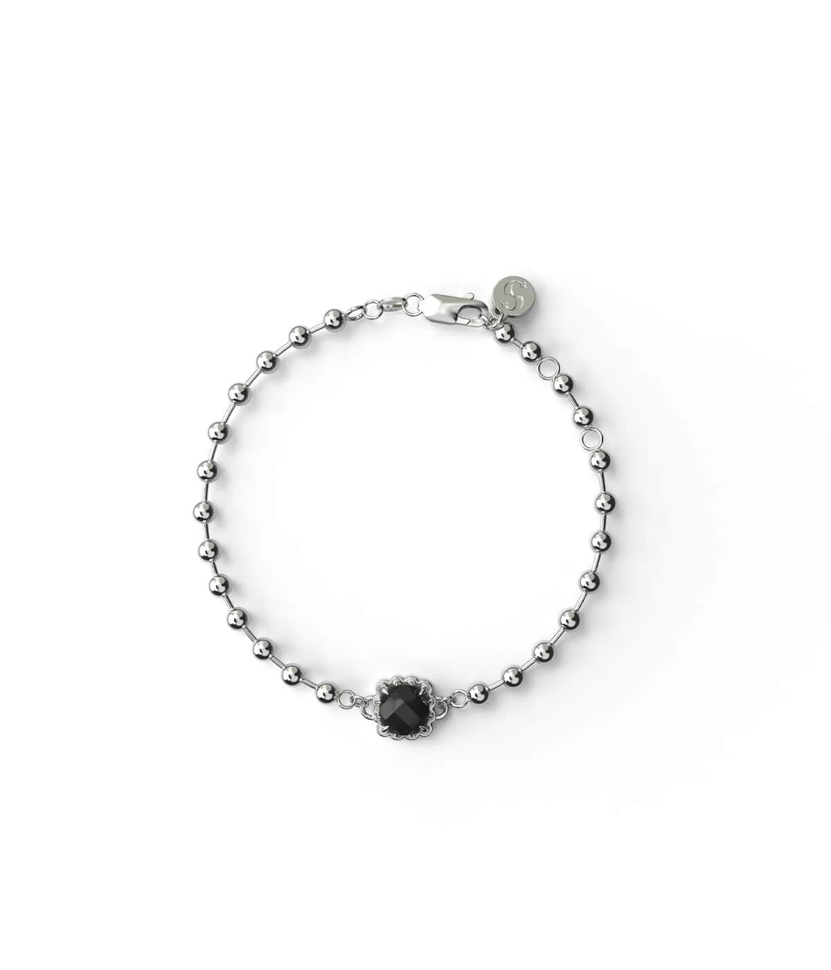 STOLEN - BABY CLAW BALL CHAIN BRACELET - ONYX