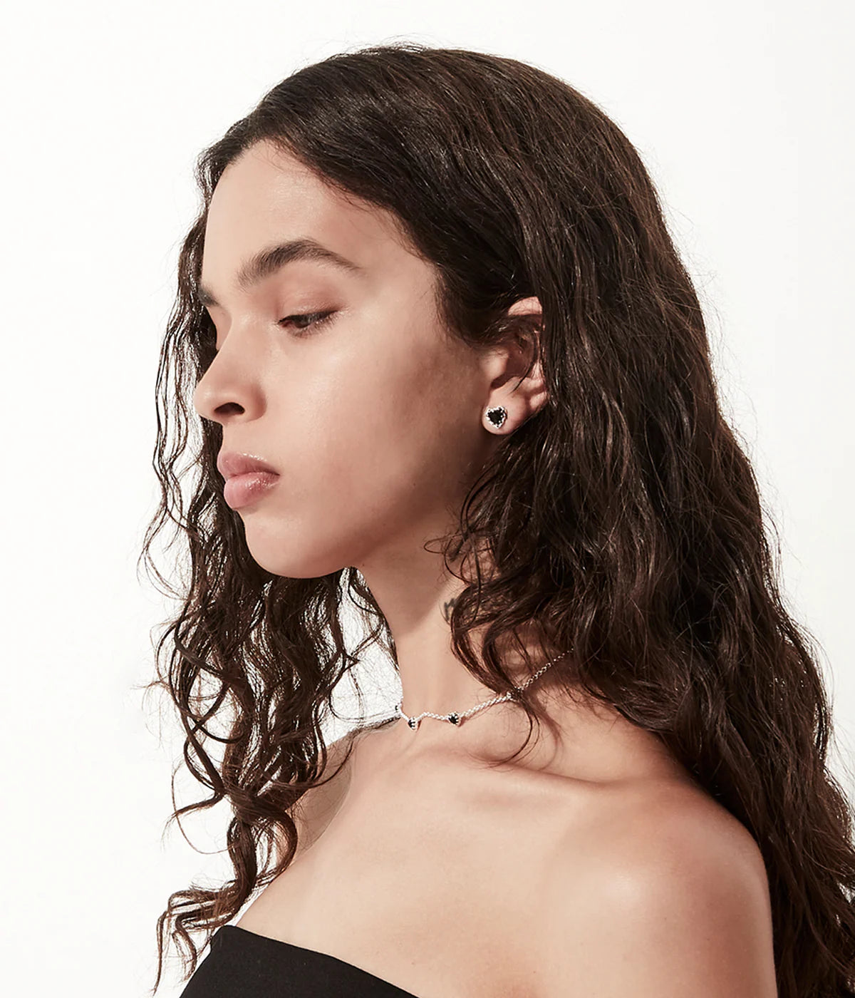 STOLEN - MINI LOVE CLAW EARRINGS - ONYX