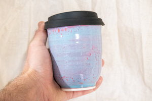 Westcost Stoneware Reusable Travel Cup 12oz  Candyfloss