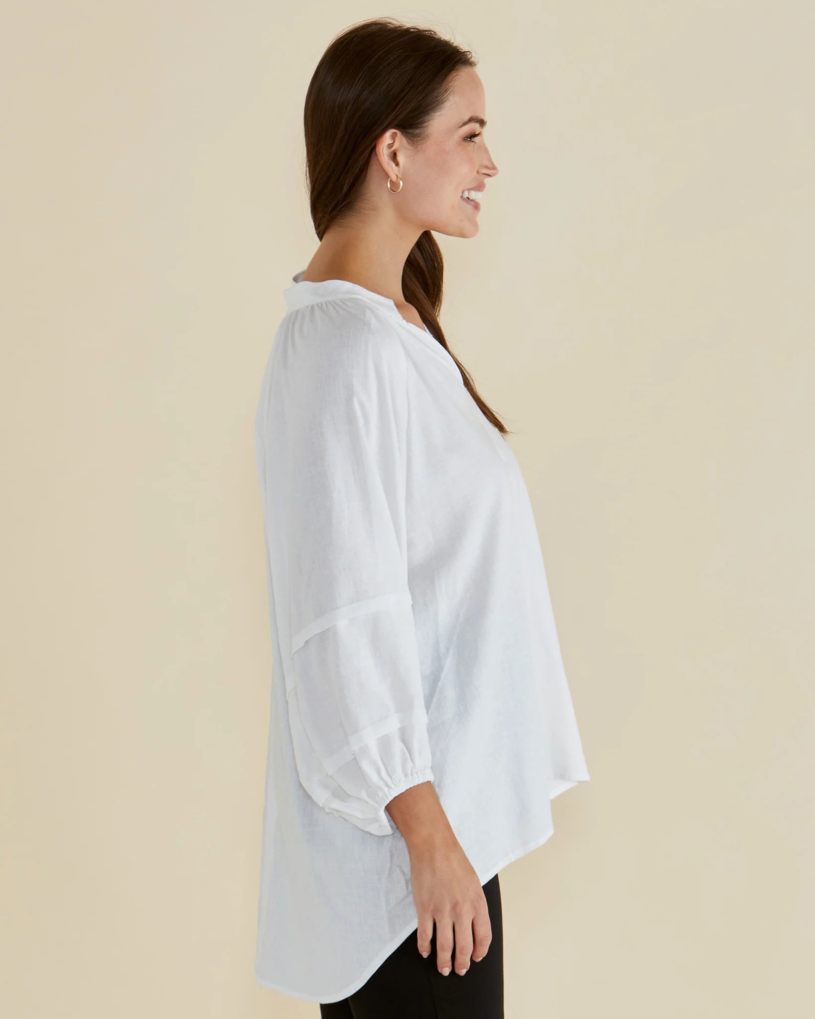 BETTY BASICS - GRAZIA BLOUSE - WHITE