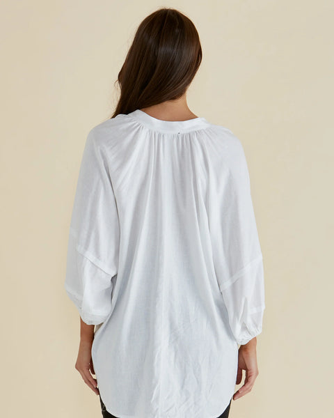 BETTY BASICS - GRAZIA BLOUSE - WHITE