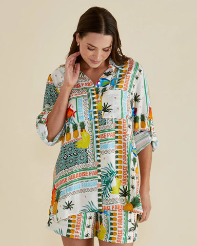 BETTY BASICS - MILLS SHIRT - PARADISE  PRINT