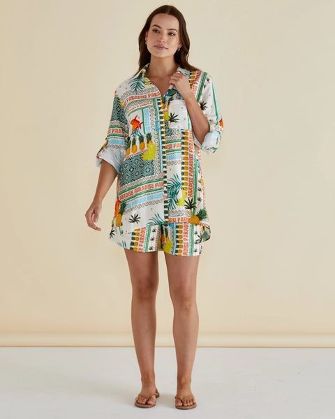 BETTY BASICS - MILLS SHIRT - PARADISE  PRINT