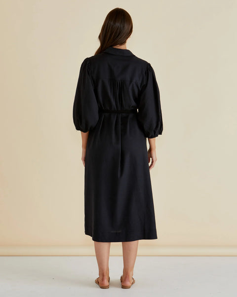 BETTY BASICS - ANGELINA DRESS - BLACK