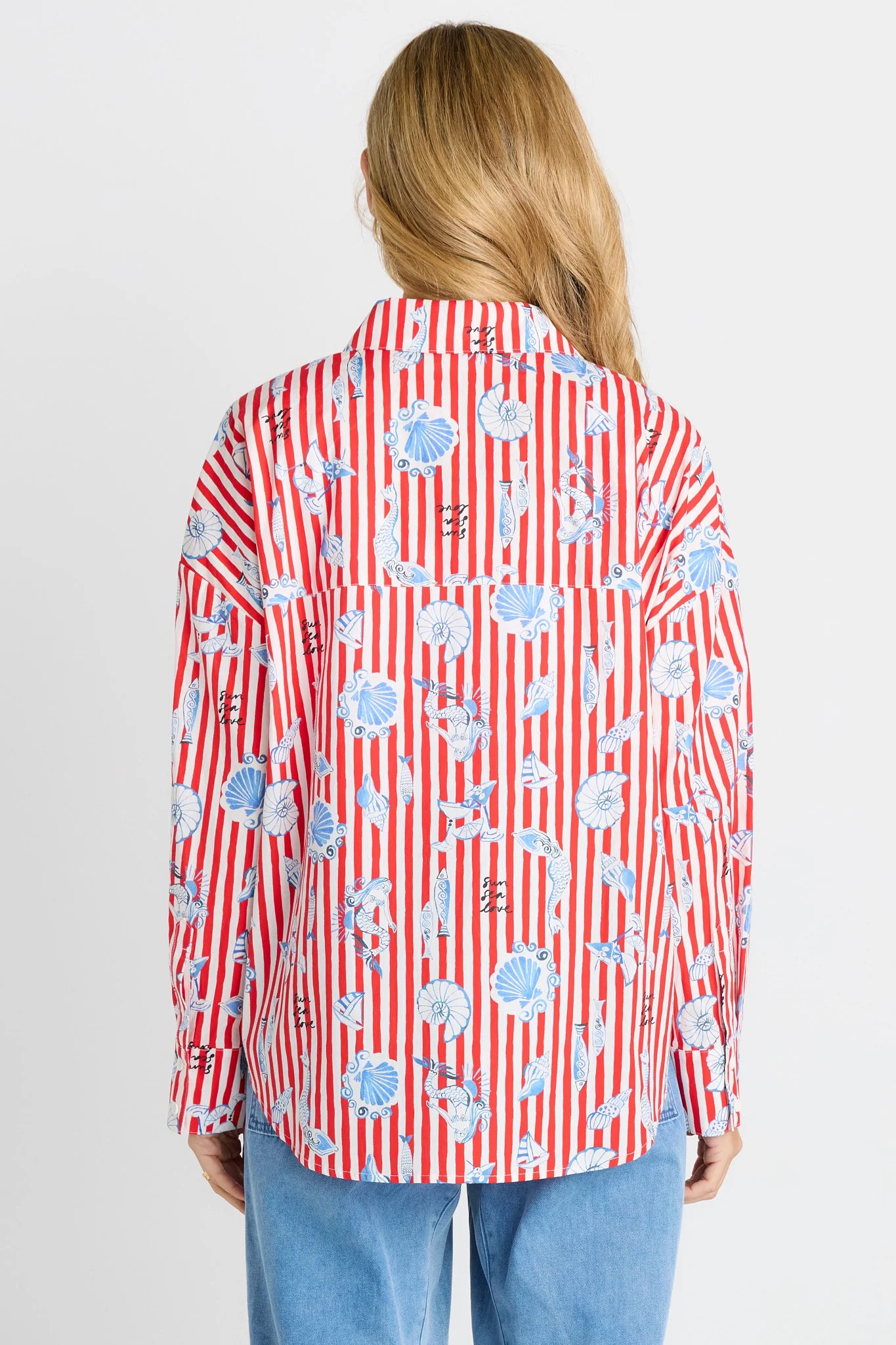 BETTY BASICS - AMALFI SHIRT - AMALFI PRINT RED