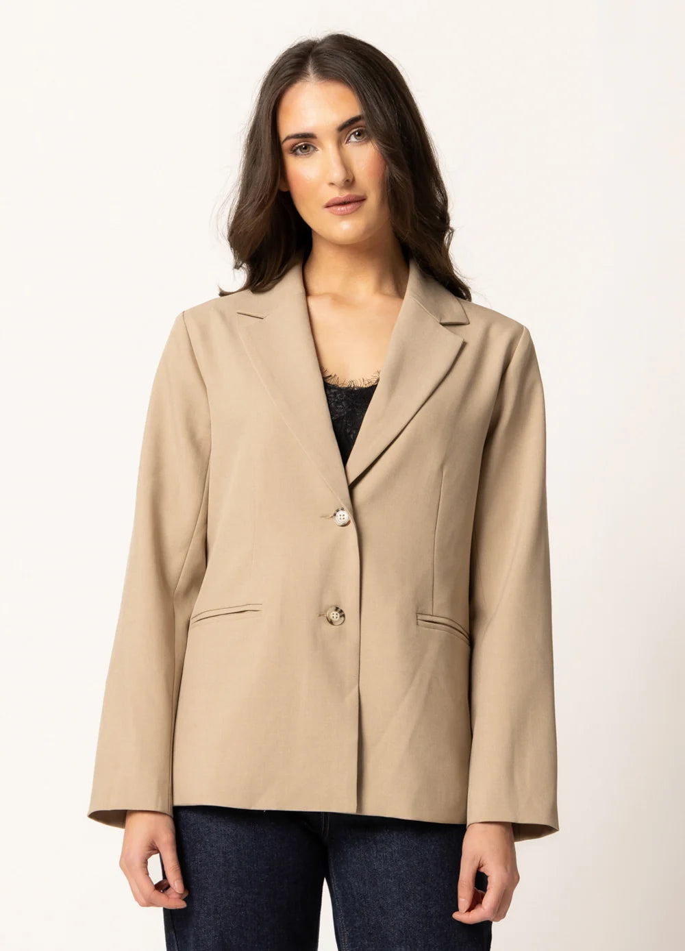 BILLIE THE LABEL - RELAXED BLAZER - STONE