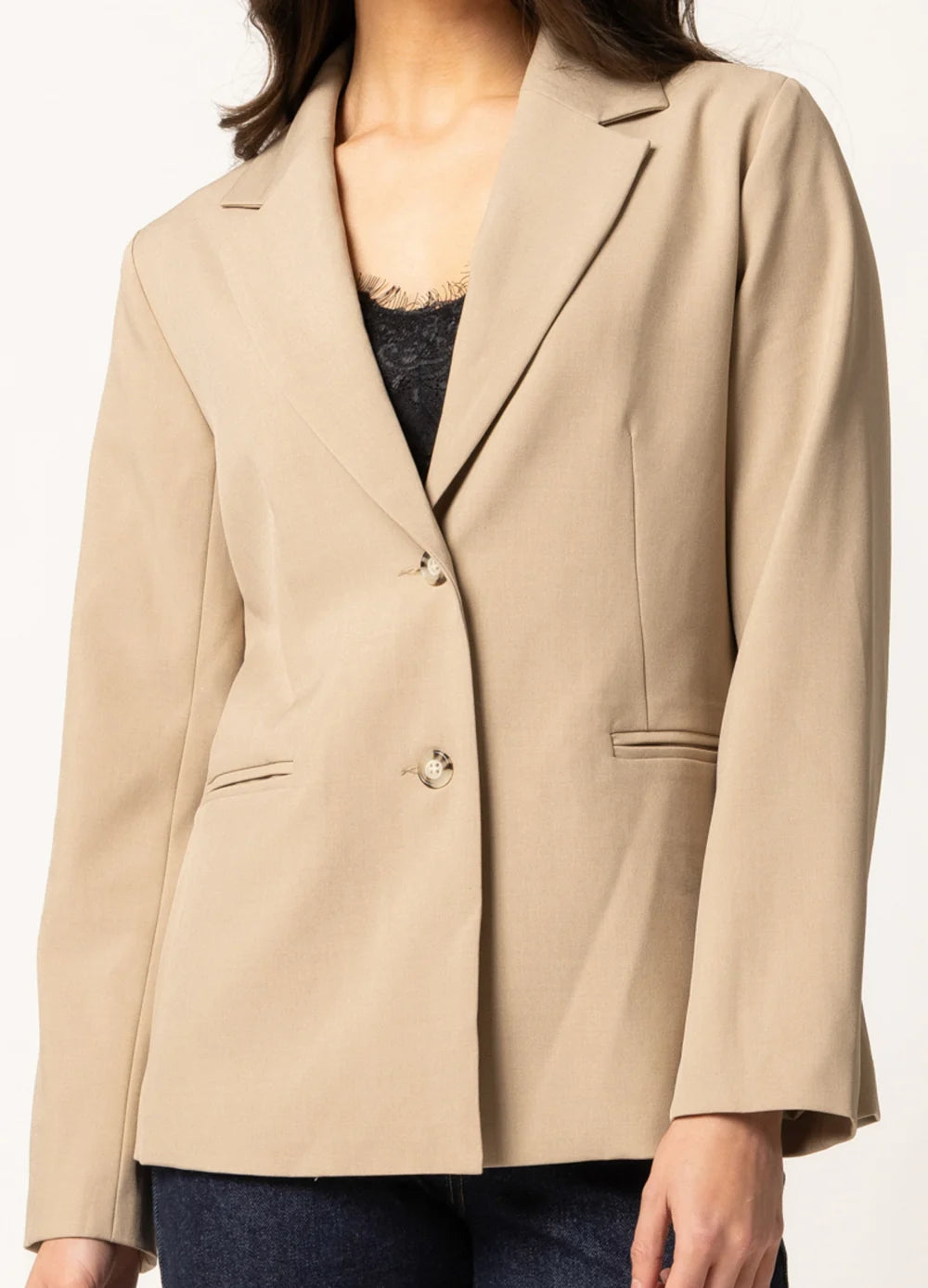 BILLIE THE LABEL - RELAXED BLAZER - STONE