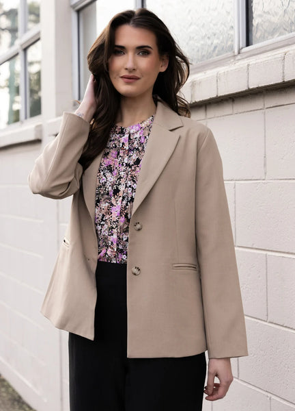 BILLIE THE LABEL - RELAXED BLAZER - STONE