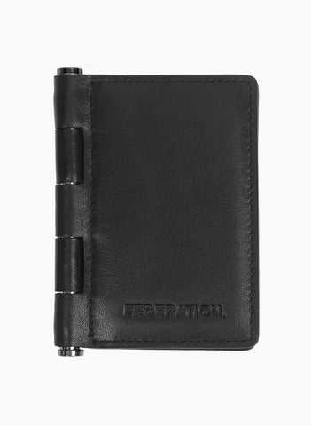 Federation Larry Cardholder- Black Leather