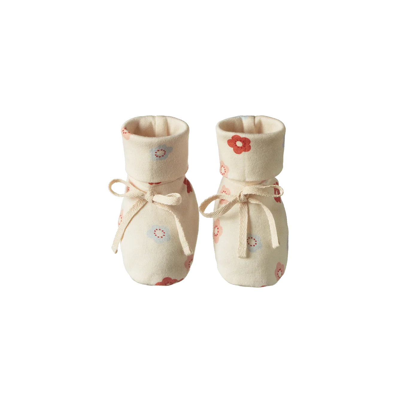Nature Baby -BOOTIES - PETITE FLORA STAMP PRINT