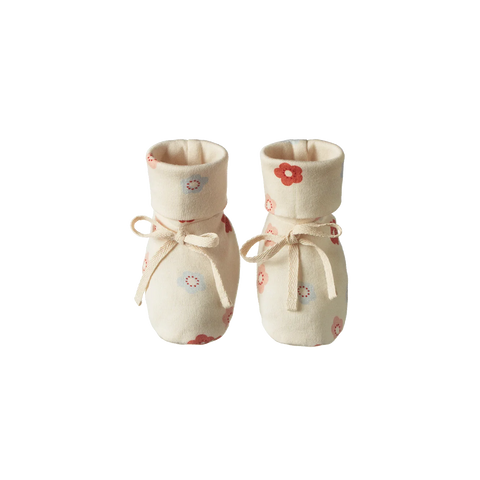 Nature Baby -BOOTIES - PETITE FLORA STAMP PRINT