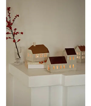 BROSTE - TEALIGHT HOLDER BO DECO HOUSE - GOLDEN/BROWN