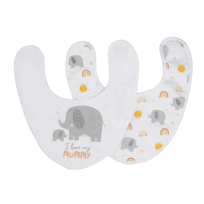 SPLOSH BABY ELEPHANT BIB 2PK