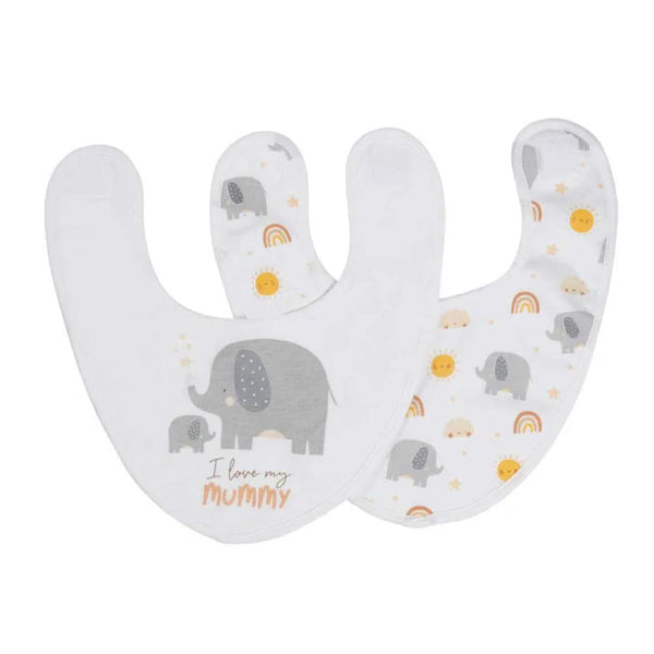 SPLOSH BABY ELEPHANT BIB 2PK