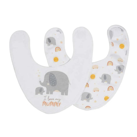 SPLOSH BABY ELEPHANT BIB 2PK