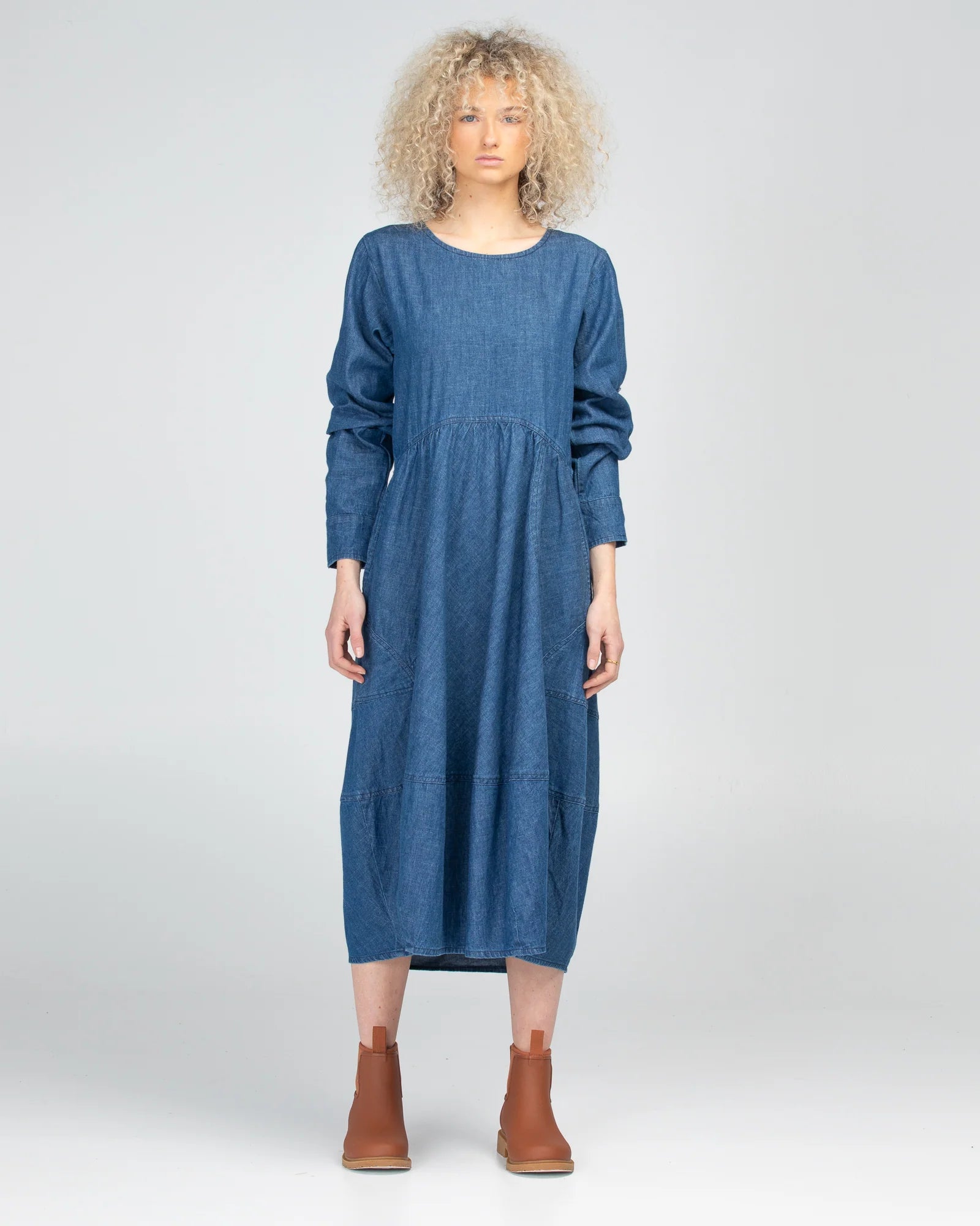 BOOM SHANKER - Guru Dress - Mid Wash Blue