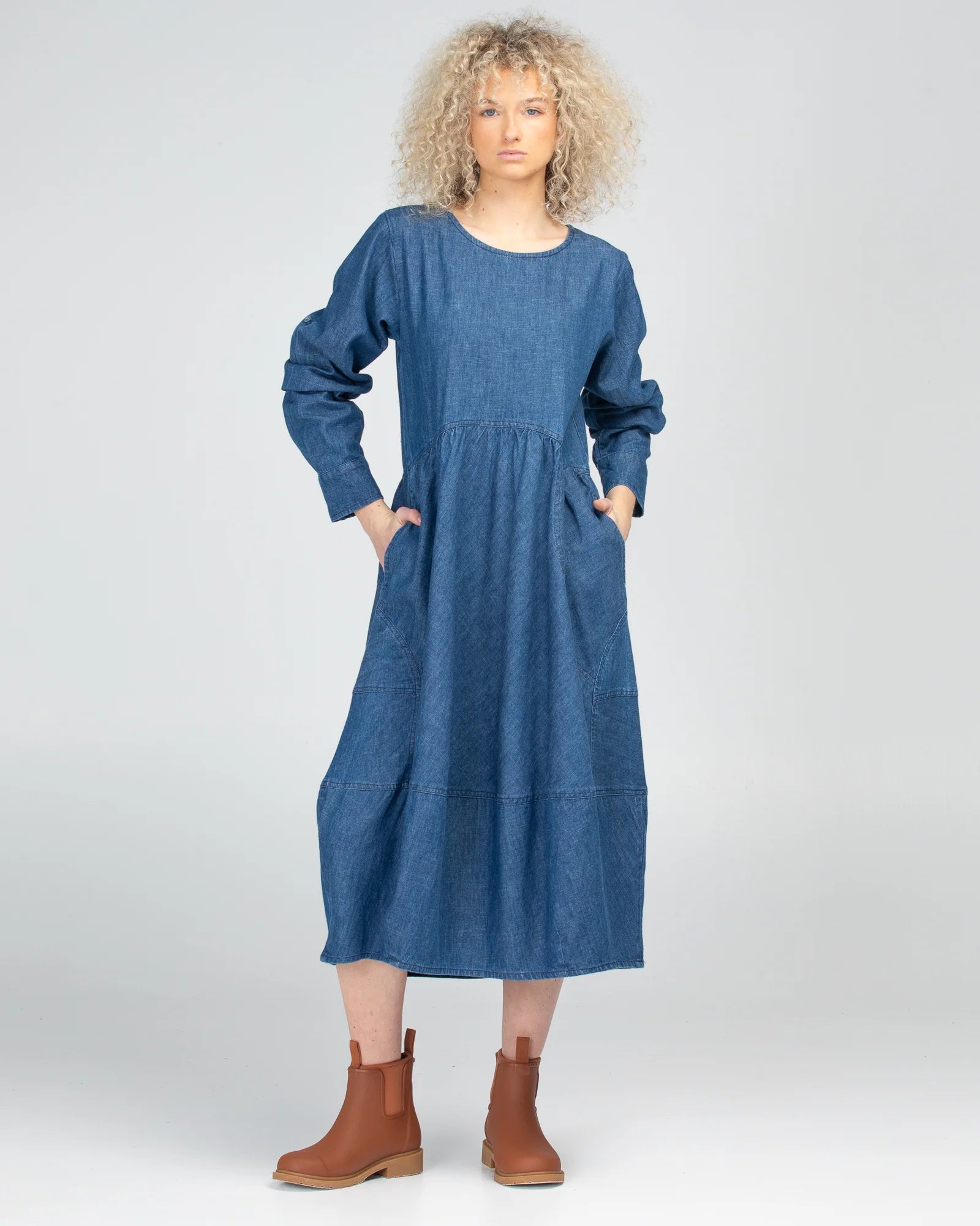 BOOM SHANKER - Guru Dress - Mid Wash Blue