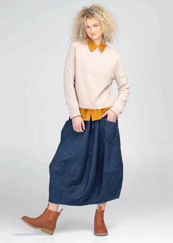 BOOM SHANKER - Guru Skirt - DARK DENIM