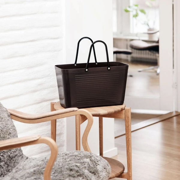 Large BROWN Hinza Bag - Green Plastic