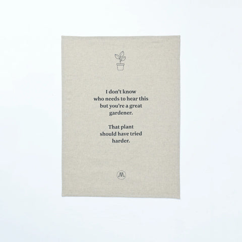 MM Linen - BROWN THUMB TEA TOWEL