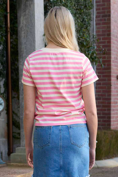 CHARLO - MILO STRIPE T-SHIRT - PINK