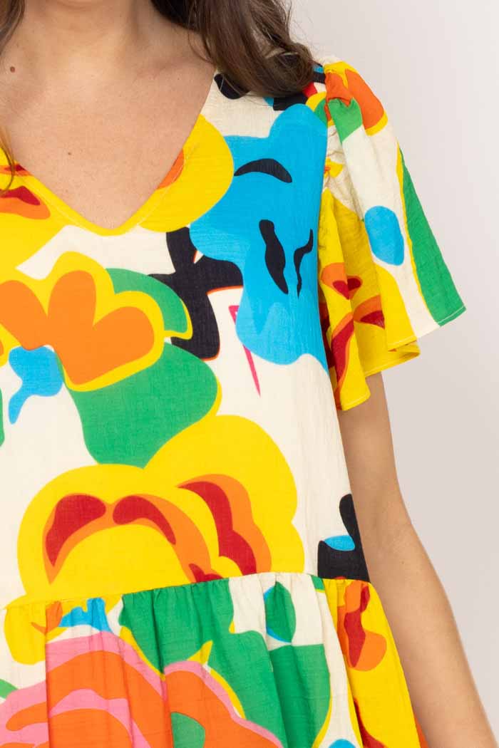 CHARLO - FRAN DRESS - BRIGHT FLORAL