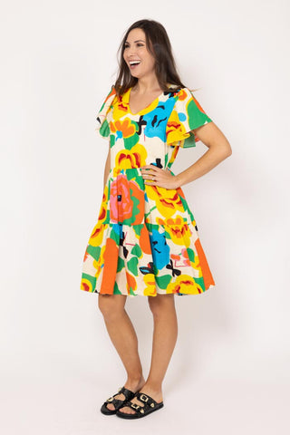 CHARLO - FRAN DRESS - BRIGHT FLORAL