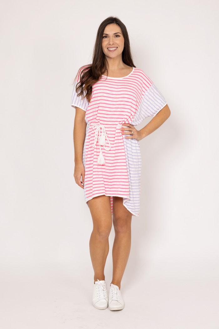 CHARLO - GRACIE T-SHIRT DRESS - FLURO