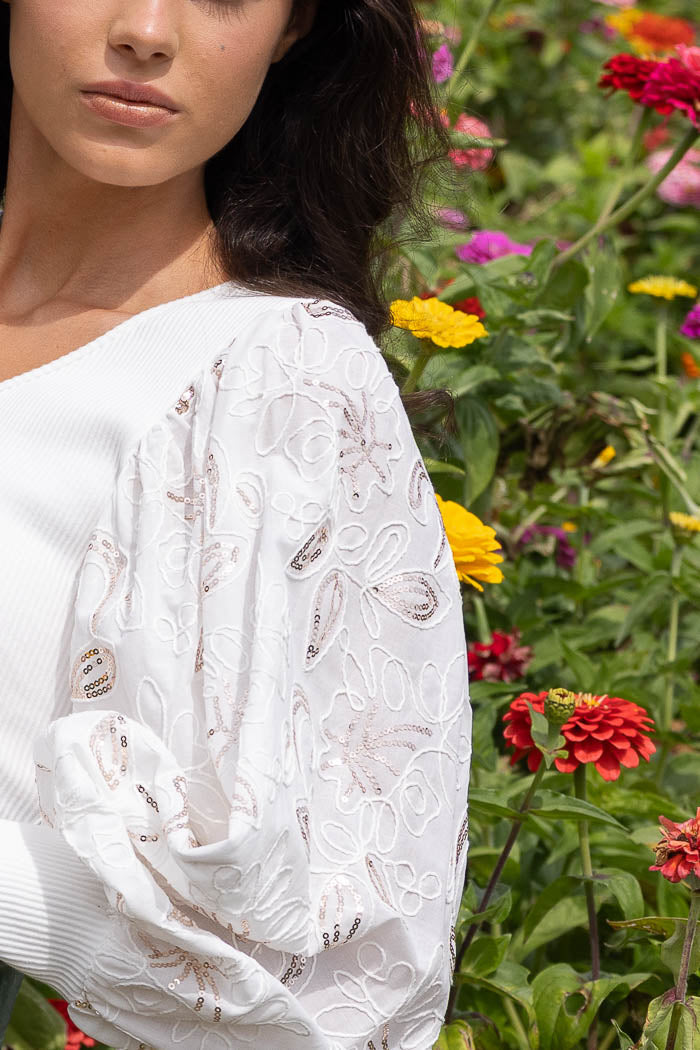 CHARLO - DANIKA TOP - CREAM