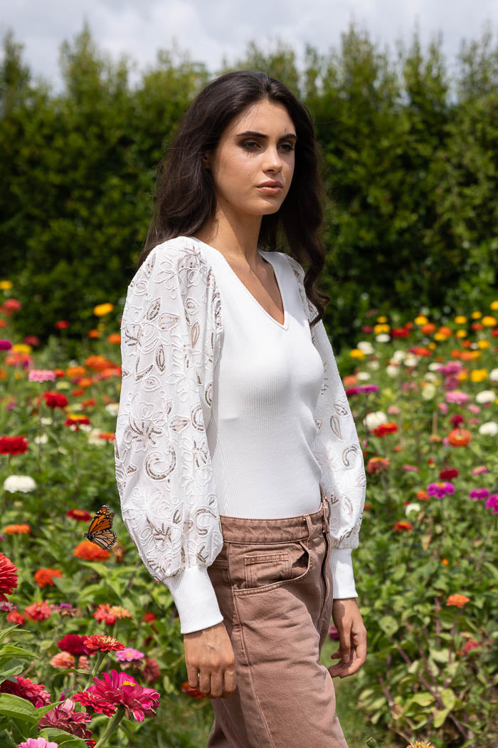 CHARLO - DANIKA TOP - CREAM